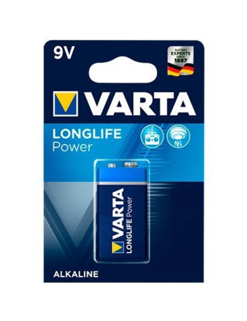 Varta - Pilha Varta 6LR61 9 V 580 mAh High Energy Azul