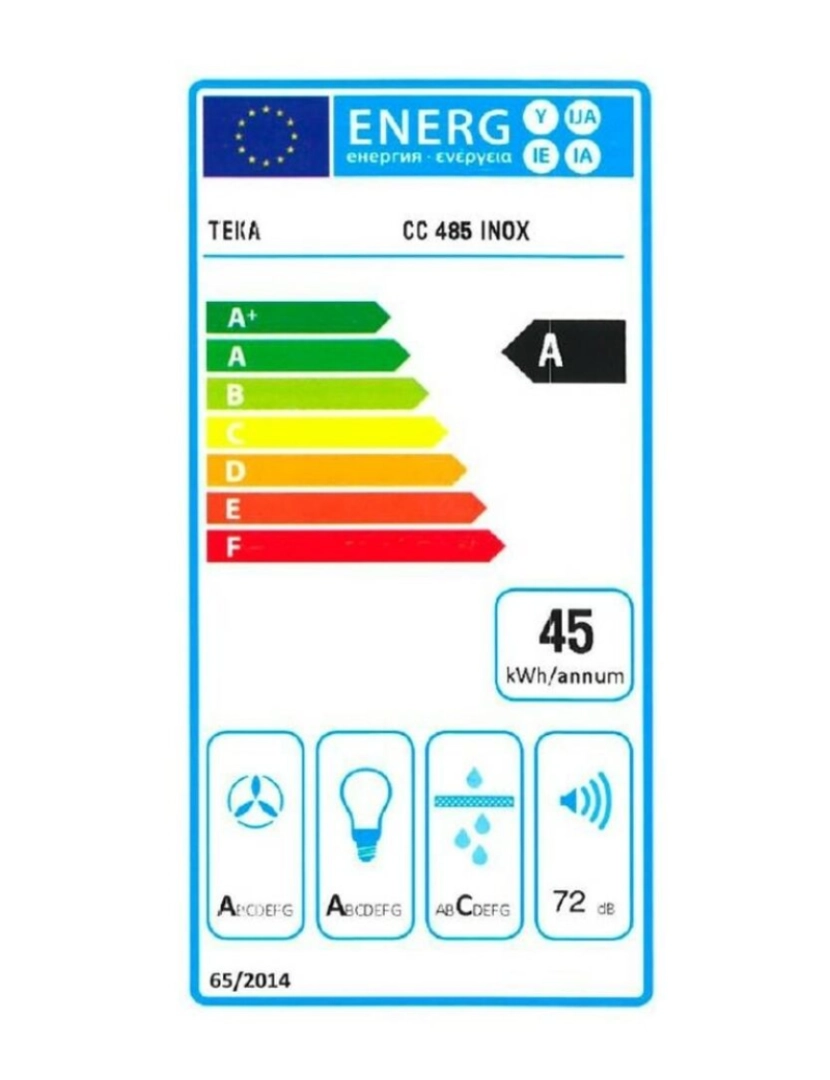 imagem de Extrator Convencional Teka 218721 40 cm 771 m3/h 72 dB 286W2