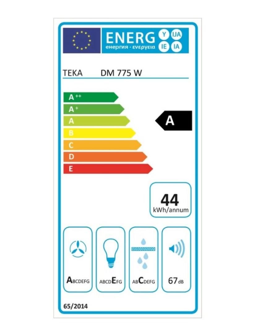 imagem de Extrator Convencional Teka 40476231 70 cm 603 m3/h 67 dB 278W Branco2