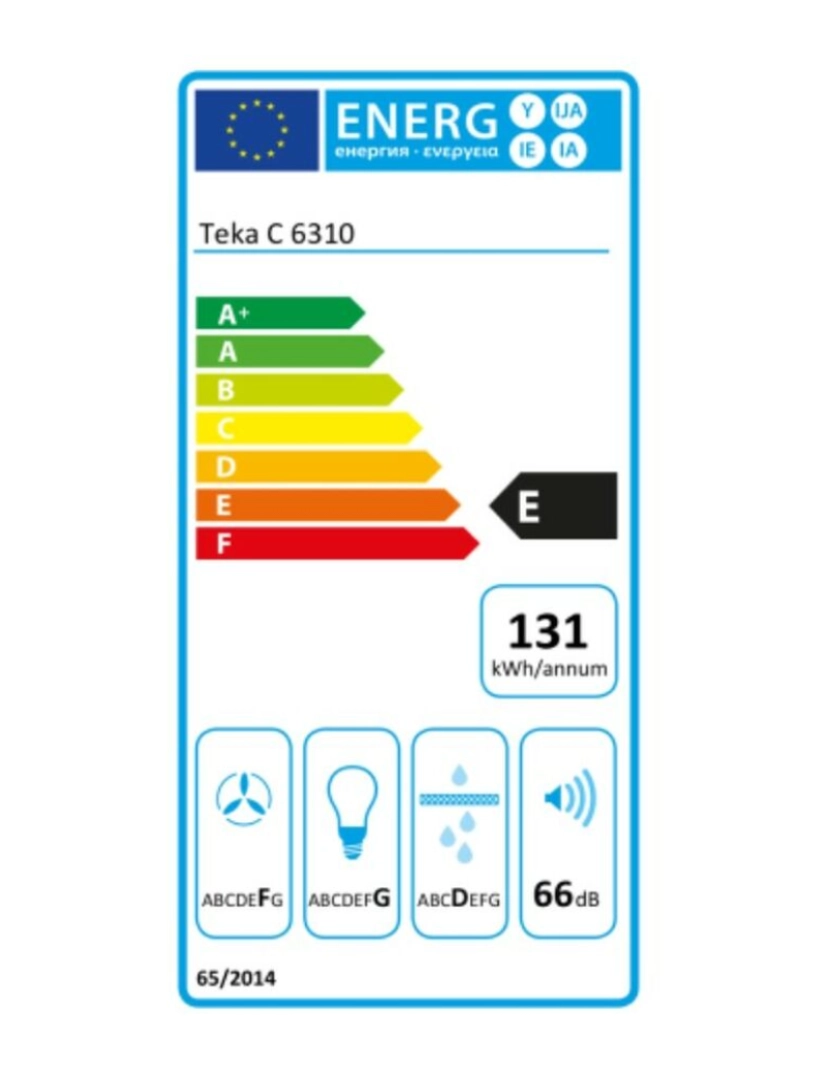 imagem de Extrator Convencional Teka C6310 60 cm 235 m³/h 66 dB 130W Aço2