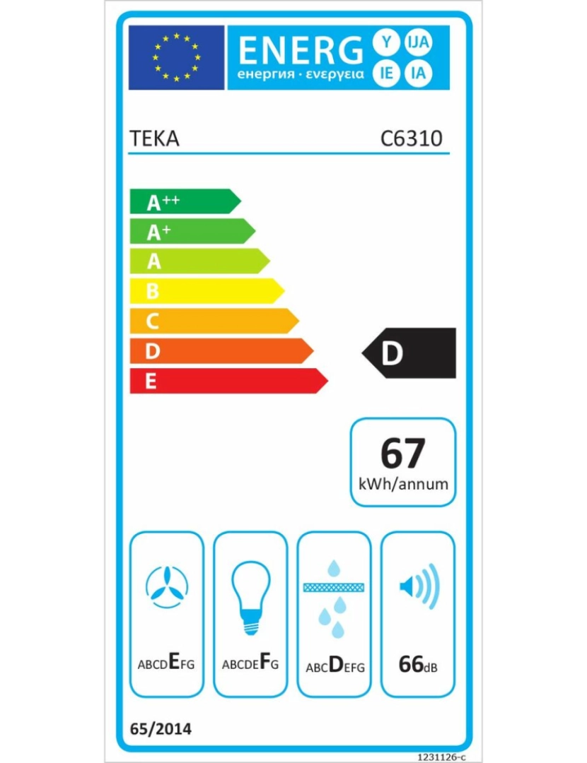 imagem de Extrator Convencional Teka C6310BK 60 cm 235 m³/h 130W E Preto2