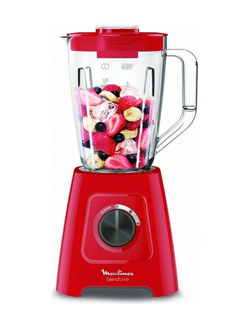 Moulinex - Batedora de Copo Moulinex LM420510 1,25 L 600W 600 W 550 W Vermelho 2 L