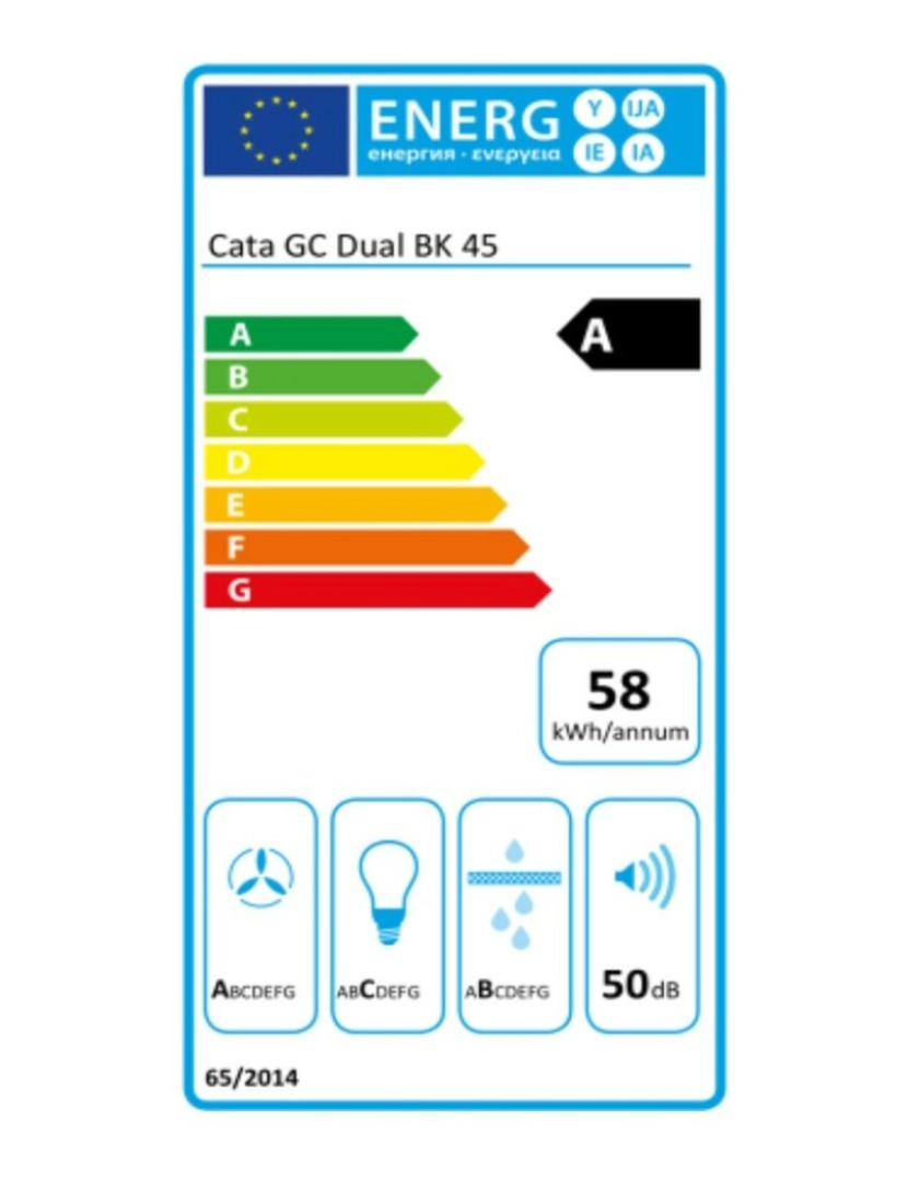 imagem de Extrator Convencional Cata 02130208 50 cm 645 m³/h 64 dB 130W Preto A3