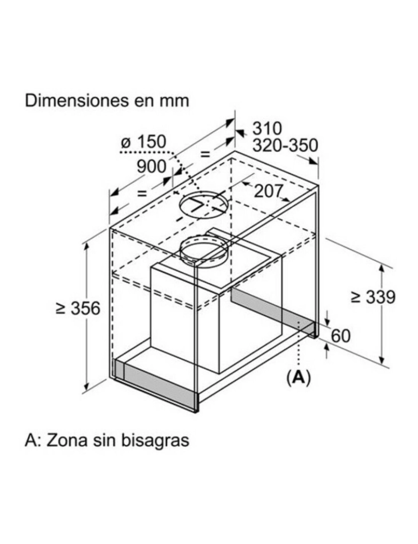 imagem de Extrator Convencional Balay 237515 90 cm 620 m3h 255W Aço3