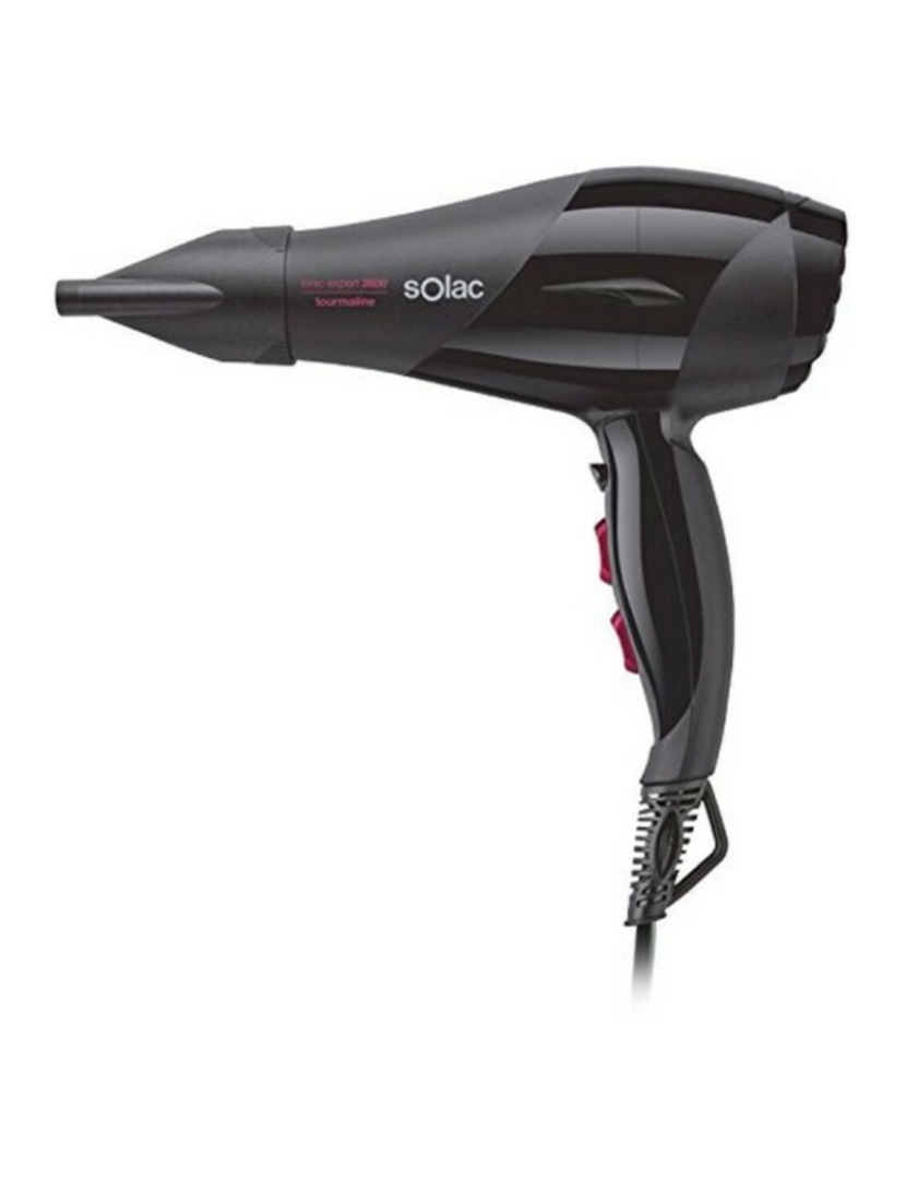 Solac - Secador de Cabelo Solac SP7170 Expert2600 Tourmaline 2600W IONIC Preto (OPENBOX)