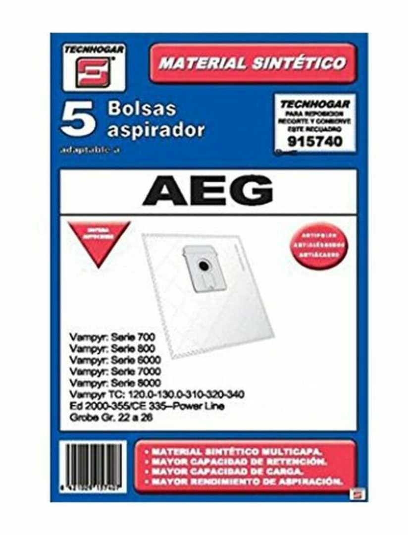 imagem de Bolsa Sobresselente para Aspirador Tecnhogar 9157401