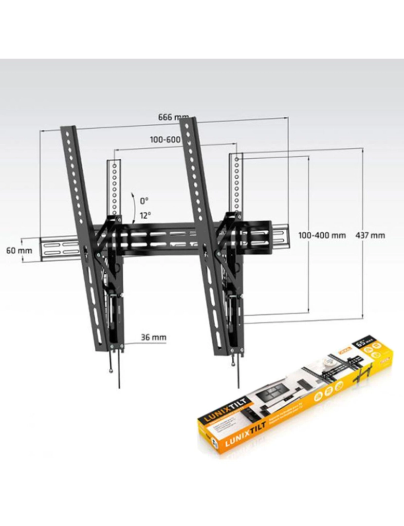 imagem de Suporte TV Fixo Axil 0571E 32"-65" 35 Kg Preto2