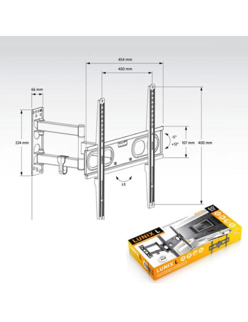 imagem de Suporte TV Axil AC0592E 26"-60" 30 Kg 60" 26" 30 Kg2