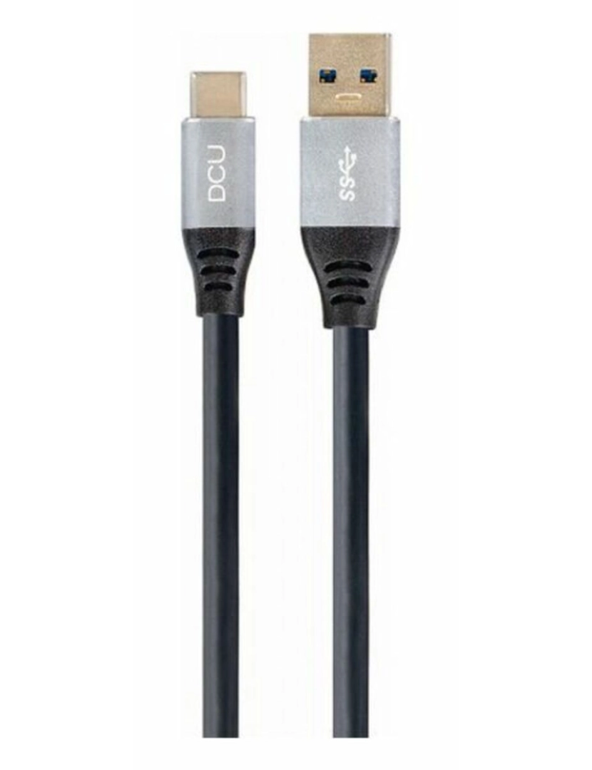 imagem de Cabo USB A para USB C DCU Preto (1,5M)1