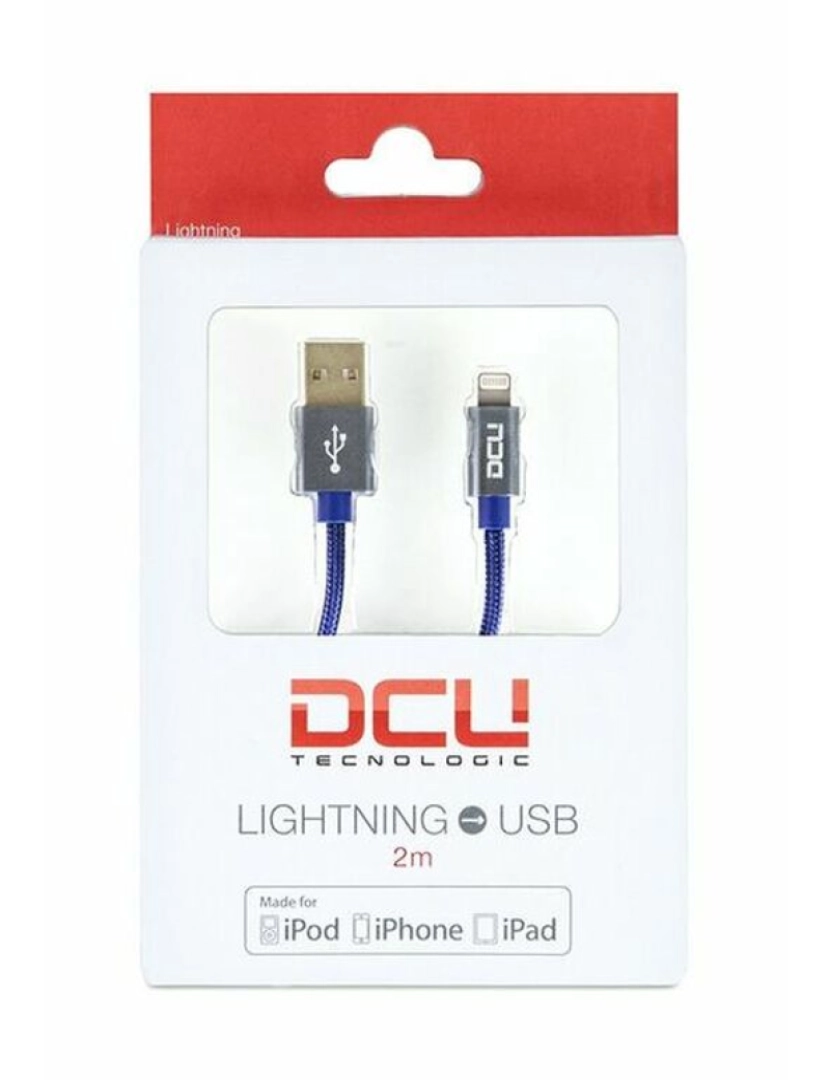 Dcu Tecnologic - Cabo USB para Lightning DCU 34101250 Azul Marinho (2 m)