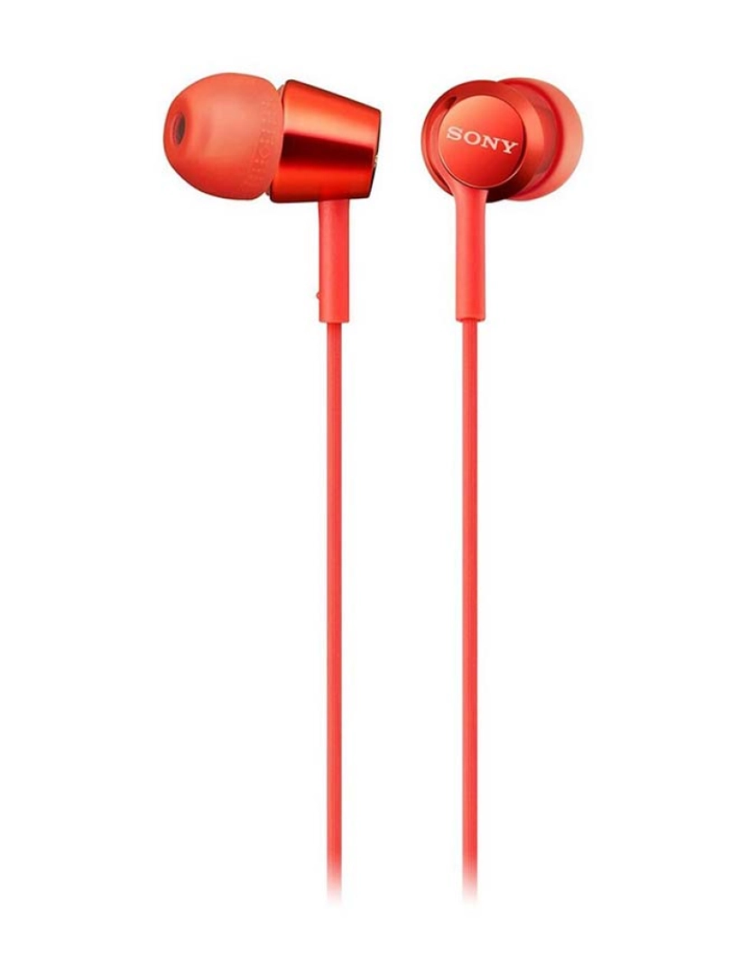 Sony - Auriculares com microfone Sony MDR-EX155AP Vermelho
