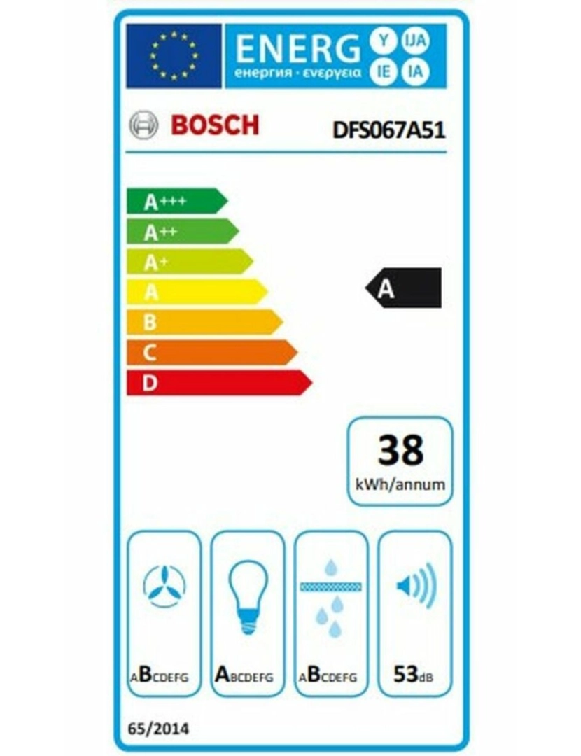 imagem de Extrator Convencional BOSCH DFS067A51 60 cm 730 m3/h 140W A3