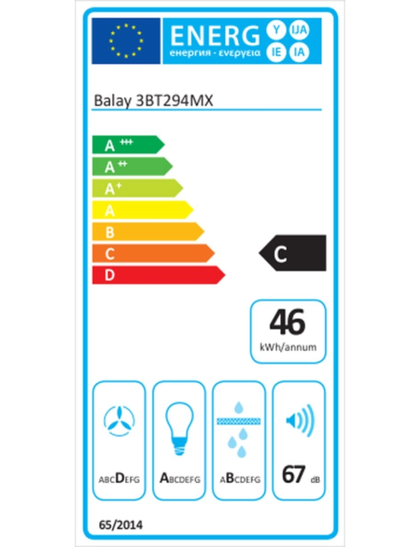 imagem de Extrator Convencional Balay 52,6 cm 383 m3/h 105W2