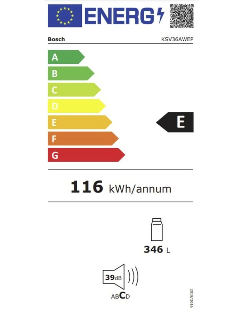 imagem de Frigorífico BOSCH KSV36AWEP Branco (186 x 60 cm)3