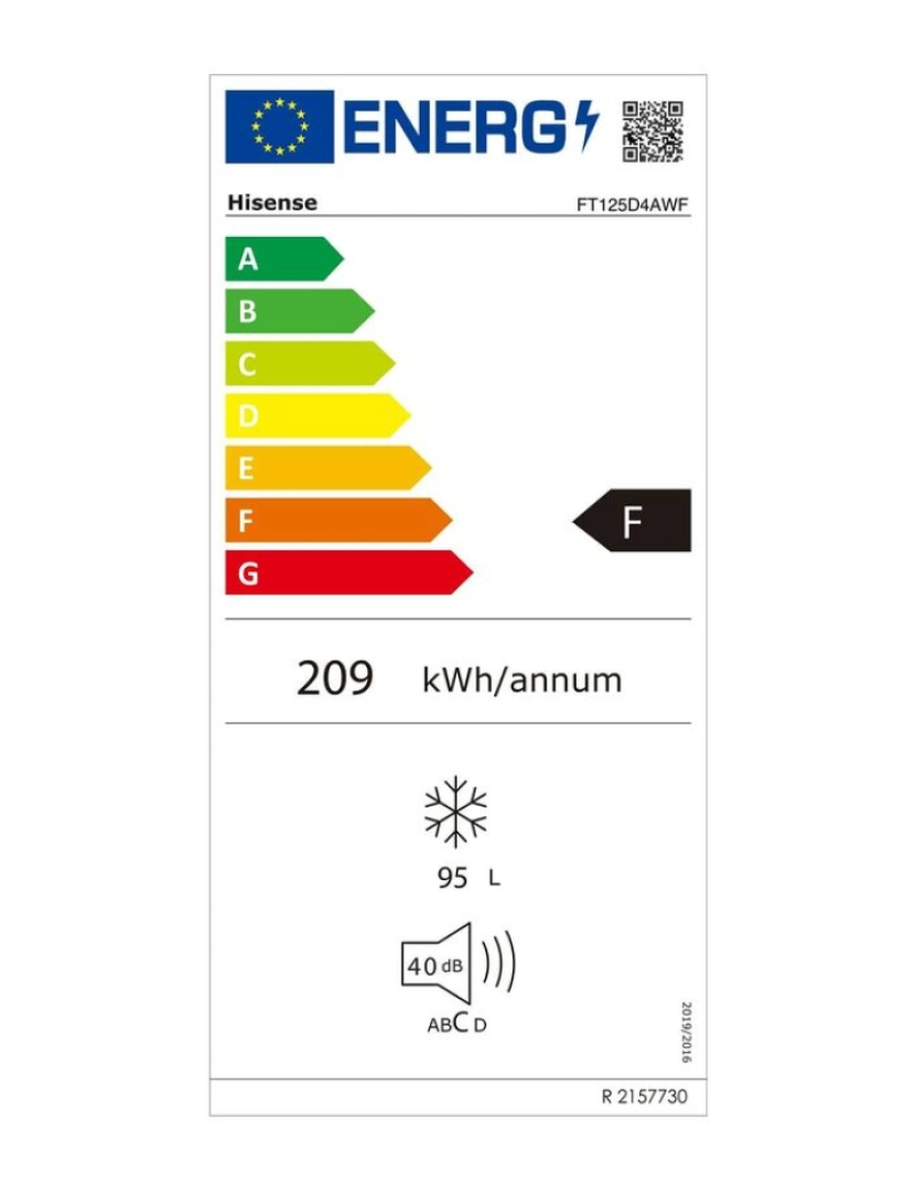 imagem de Congelador Hisense FT125D4AWF Branco (54,6 x 47,9 x 85,4 cm)3