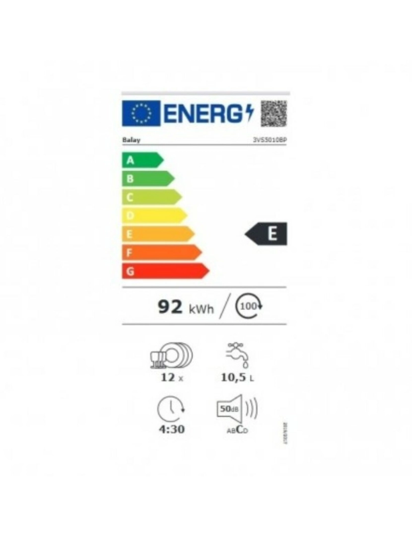 imagem de Lava-louça Balay 3VS5010BP Branco 60 cm (60 cm)2