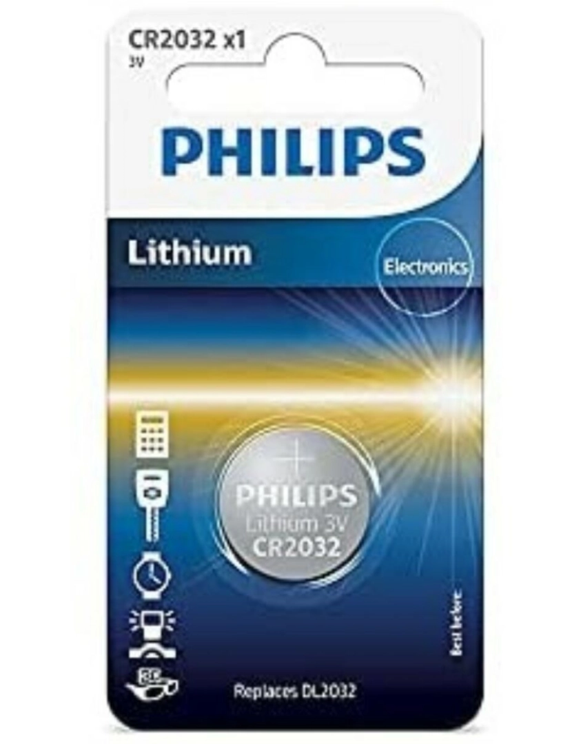 Philips - Pilhas de Botão de Lítio Philips CR2032