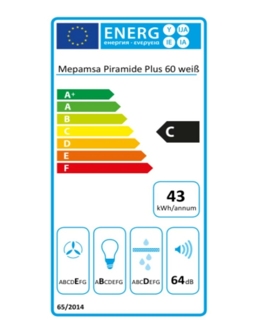 imagem de Extrator Convencional Mepamsa Piramide Plus 60 cm 290 m³/h 65W C2