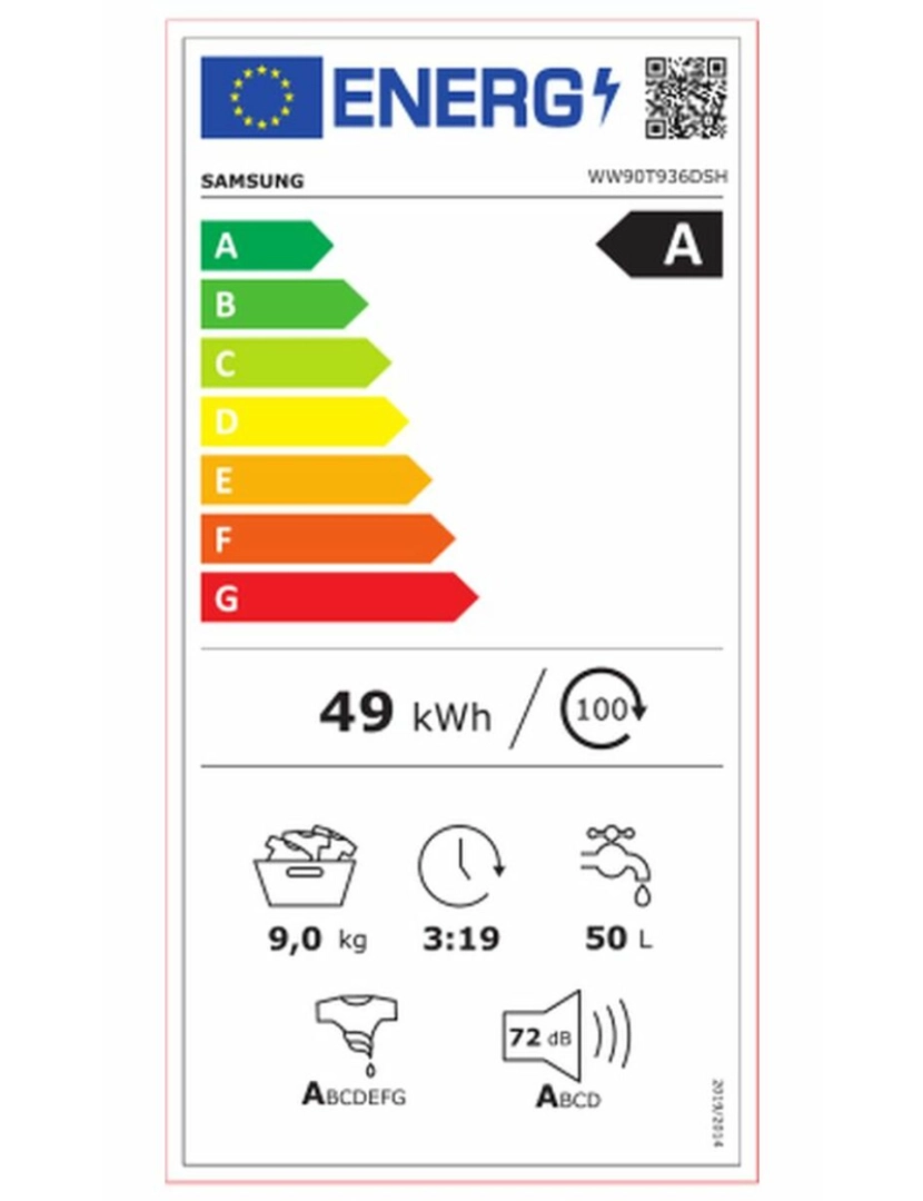 imagem de Máquina de lavar Samsung WW90T936DSH/S3 9 kg 1600 rpm3