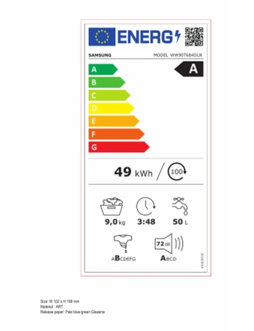 imagem de Máquina de lavar Samsung WW90T684DLN/S3 9 kg 1400 rpm 60 cm3