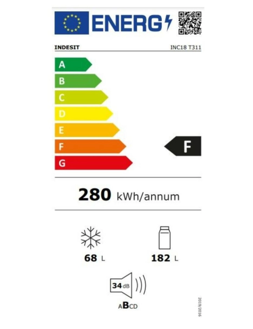 imagem de Frigorífico Combinado Hotpoint-Ariston INC18T311 Branco (177 x 54 cm)4