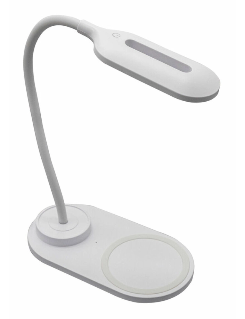 imagem de Lâmpada LED com Carregador sem Fios para Smartphones Denver Electronics LQI-55 Branco 5 W3