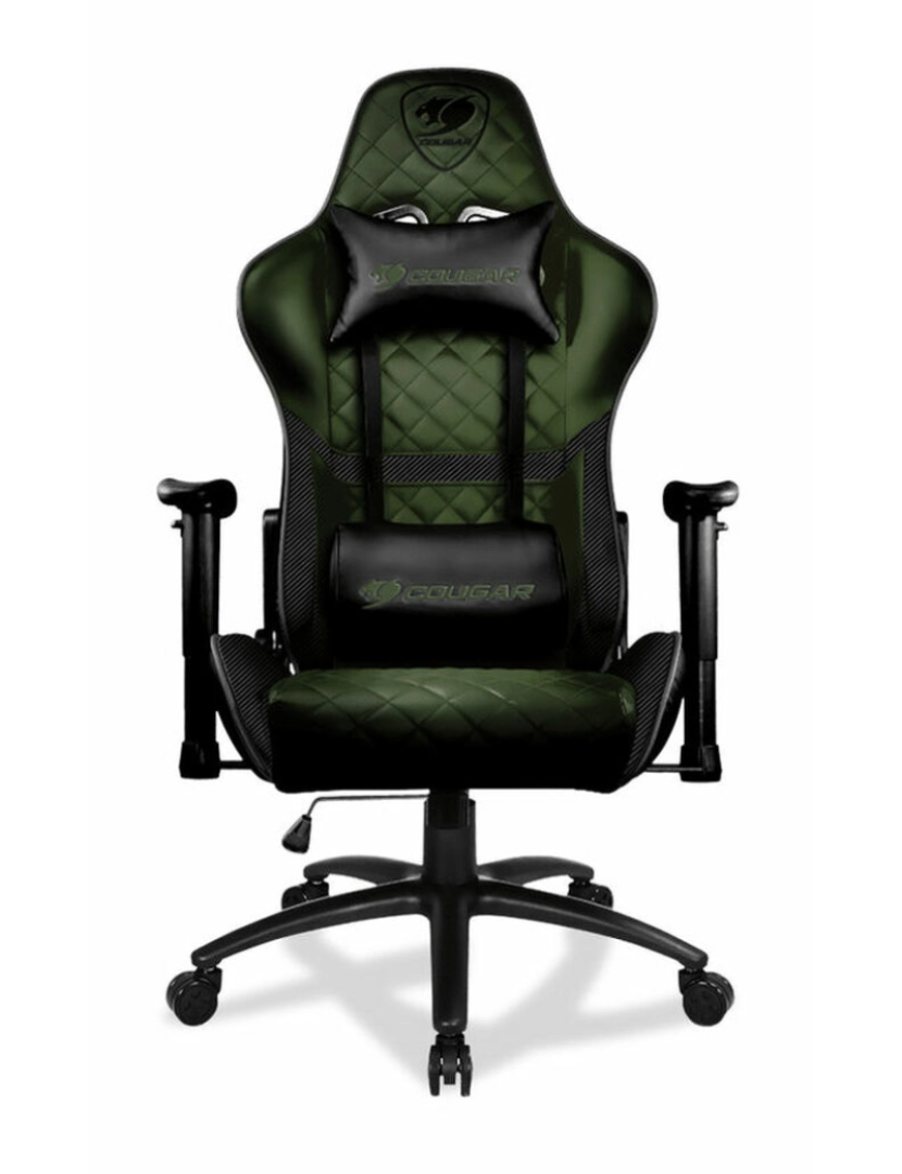 Cougar - Cadeira de Gaming Cougar ARMORONEGREEN Verde