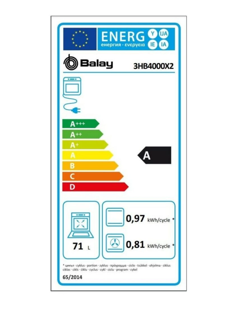 imagem de Forno Balay 3HB4000X2 71 L 3400 W2