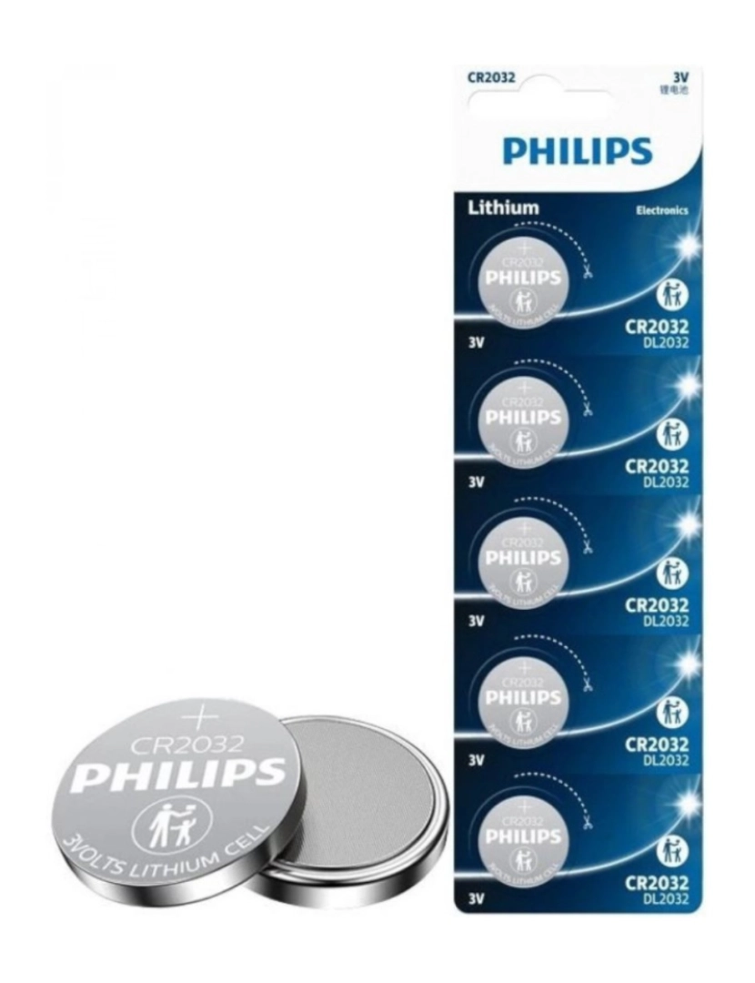 Philips - Pilha de Botão de Lítio Philips CR2032