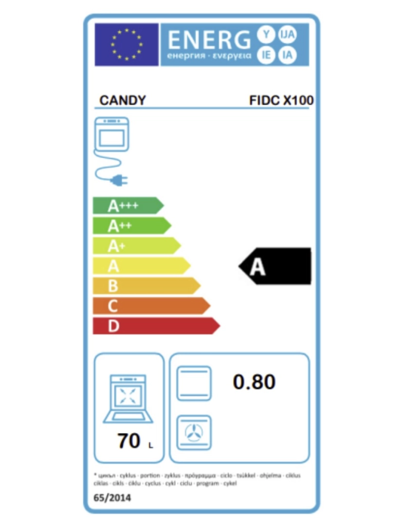 imagem de Forno Candy FIDCX100 70 L2