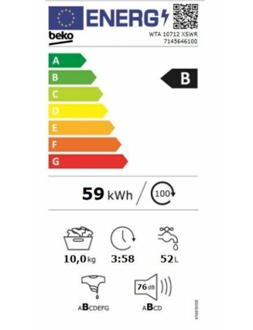 imagem de Máquina de lavar BEKO WTA 10712 XSWR 1400 rpm 10 kg3