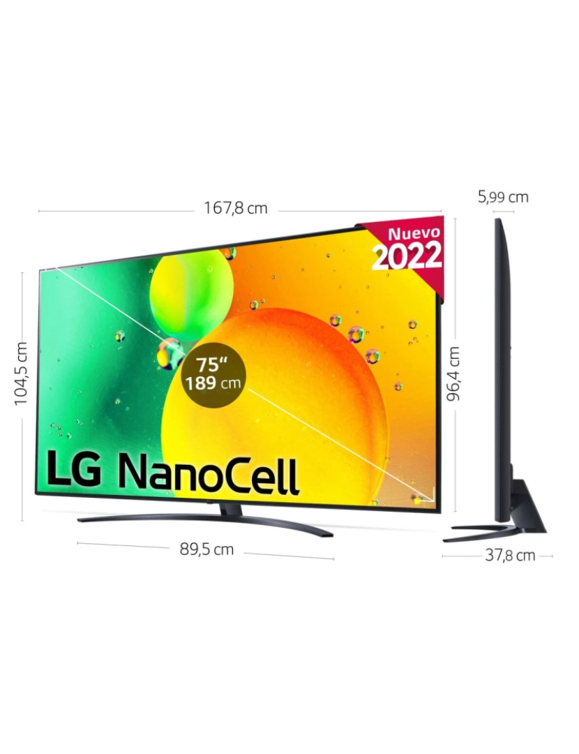 imagem de Smart TV LG 75NANO766QA 75" 4K ULTRA HD NANO CELL WIFI 4K Ultra HD HDR 75" NanoCell AMD FreeSync5