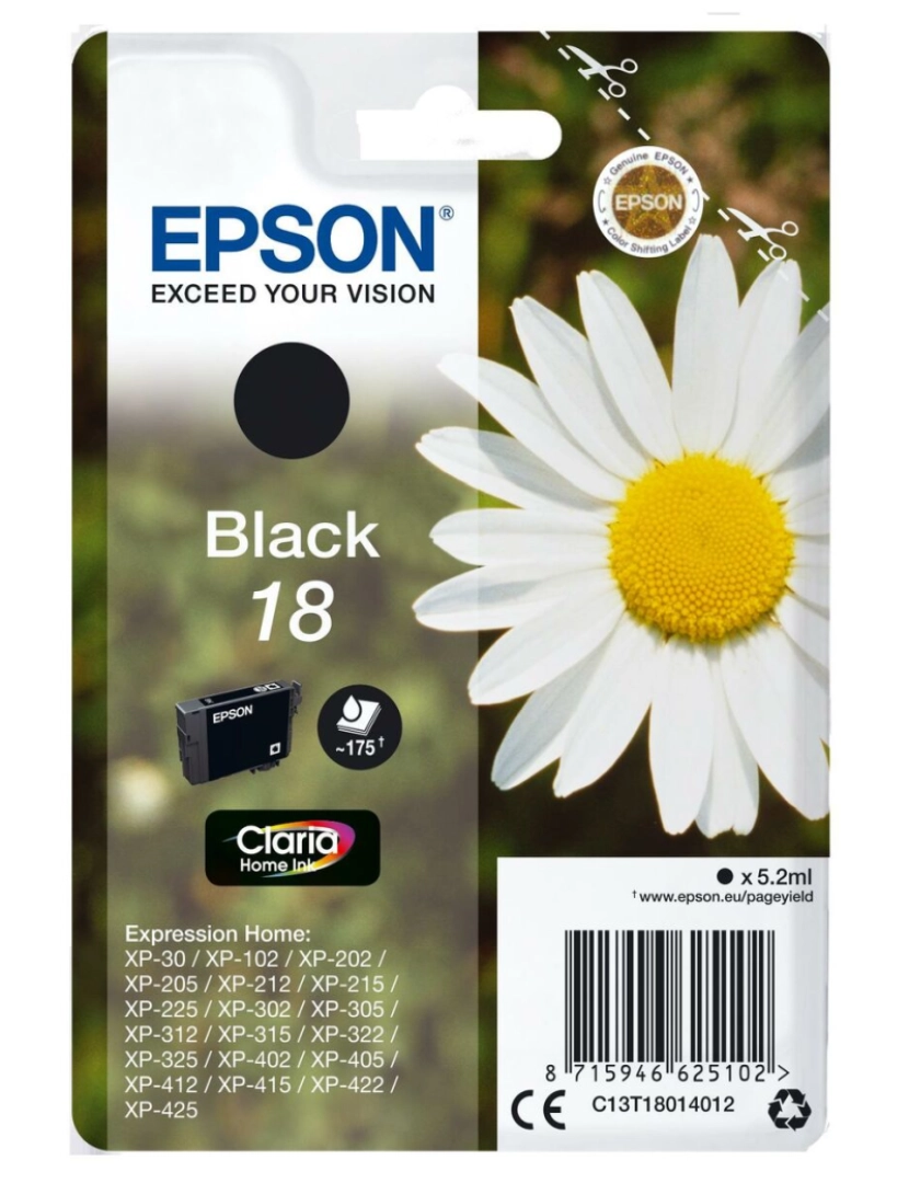 Epson - Tinteiro de Tinta Original Epson XP-215 Preto