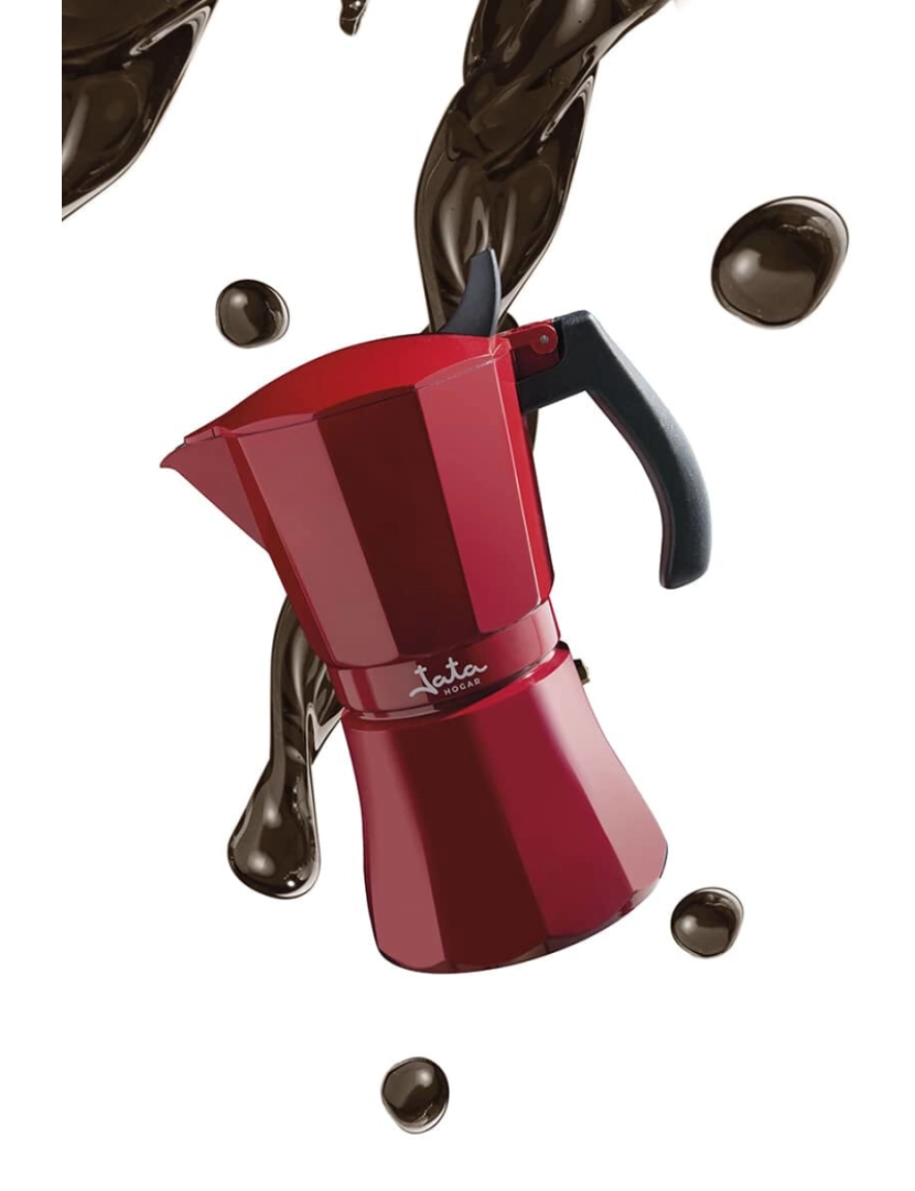 imagem de Cafeteira Italiana JATA HCAF2012      * Vermelho Alumínio (12 Kopjes)3