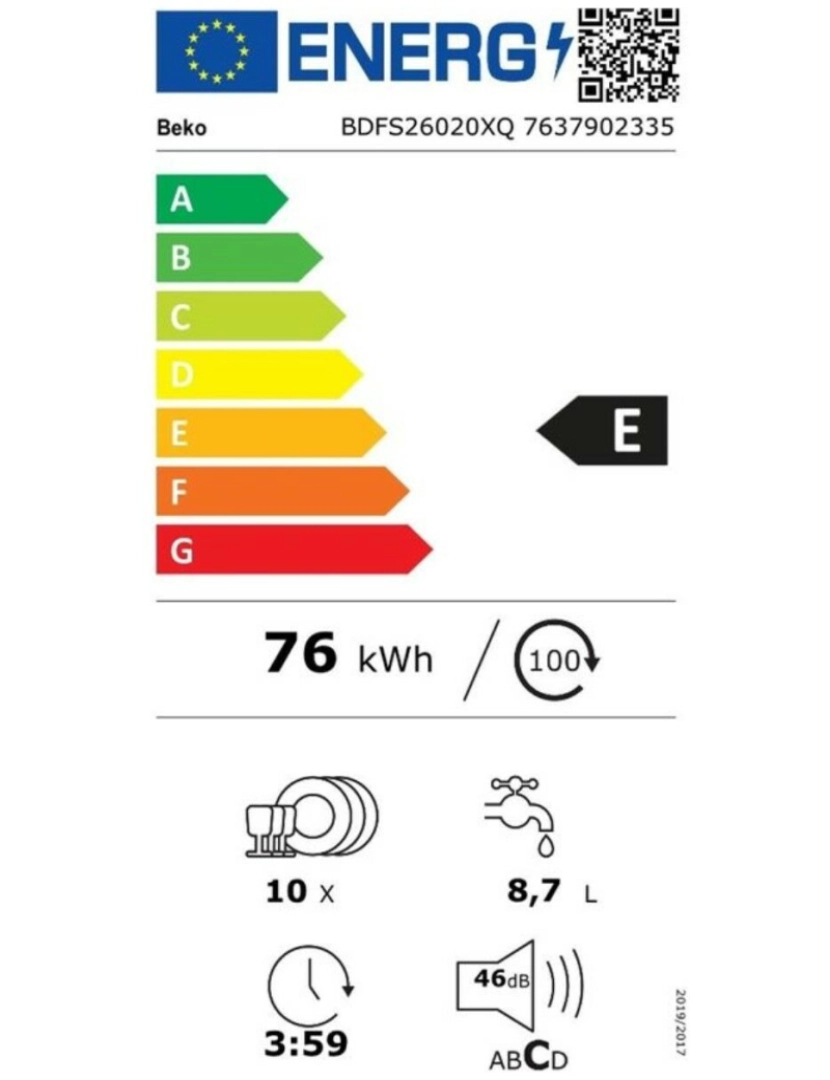 imagem de Lava-louça BEKO BDFS26020XQ (45 cm)2