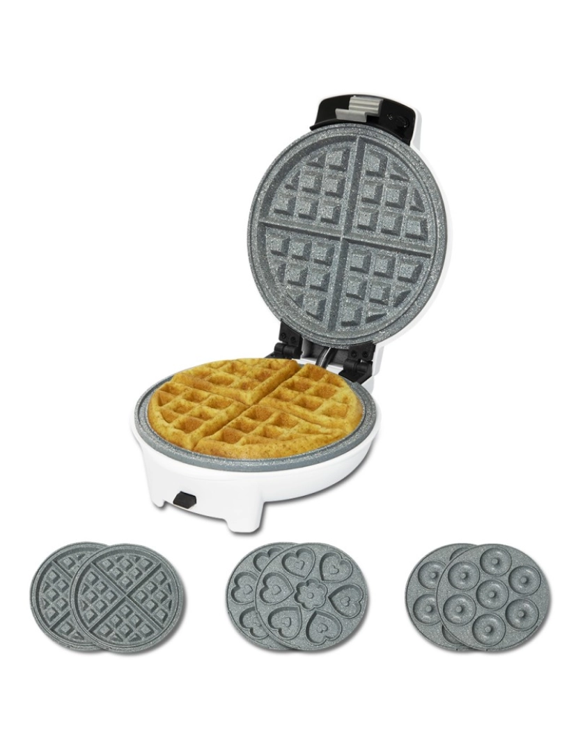 Cecotec - Máquina para Waffles Cecotec Fun Gofrestone 3in1 700W
