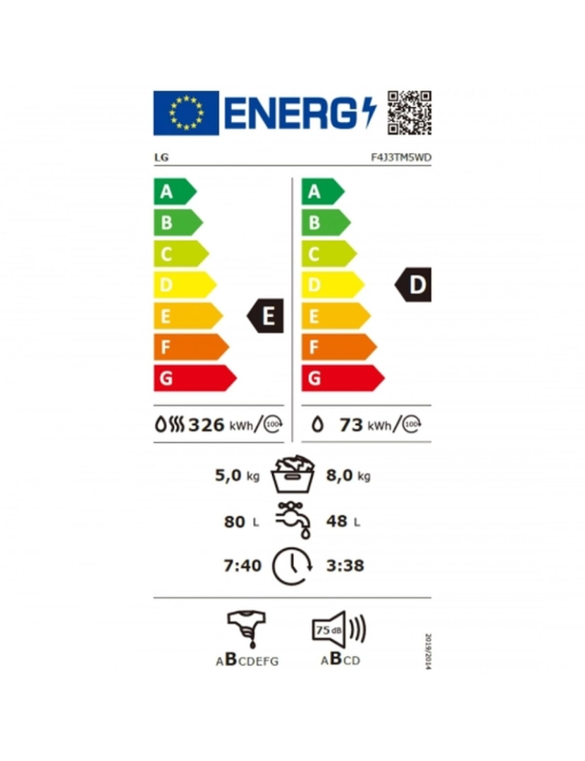 imagem de Máquina de lavar e secar LG F4J3TM5WD 8kg / 5kg 1400 rpm2