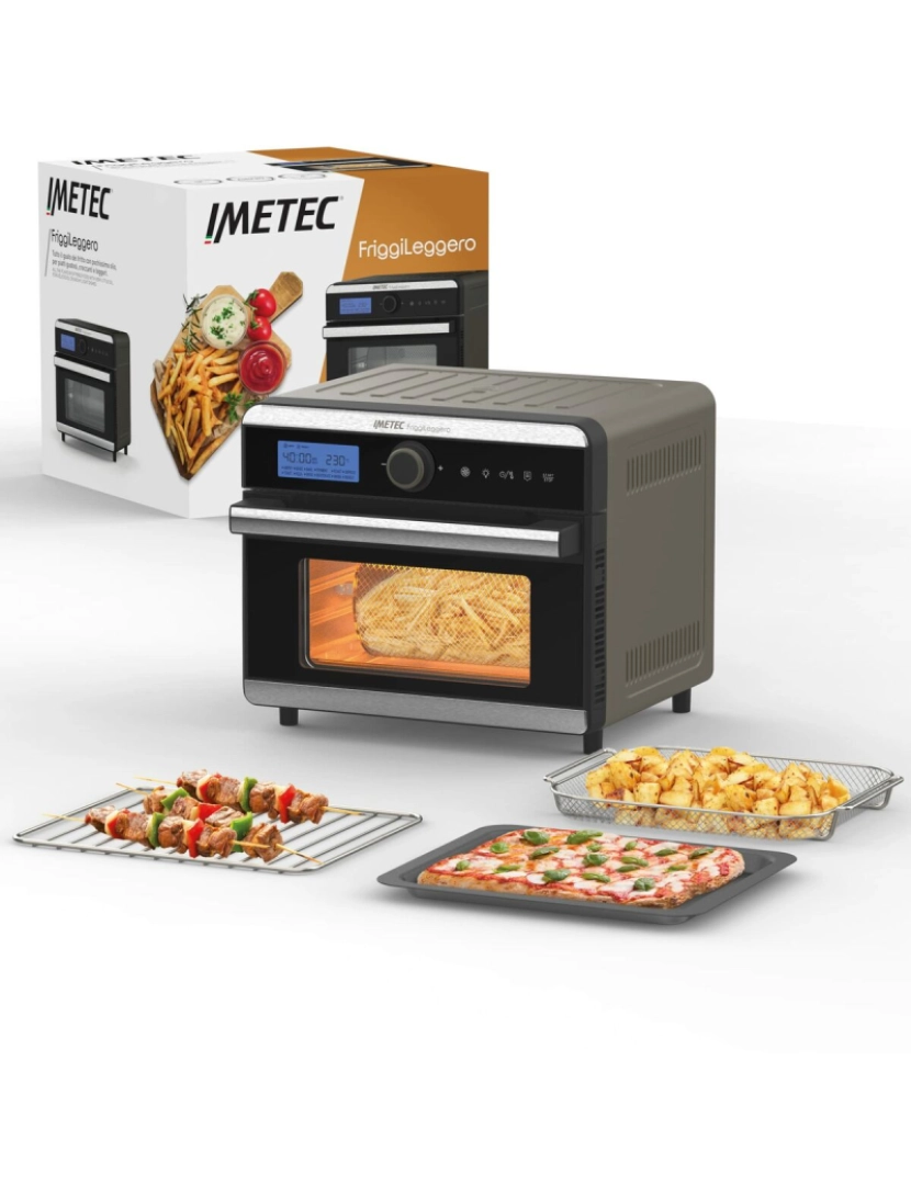 Imetec - Fritadeira sem Óleo IMETEC FRIGGI LEGGERO Preto Cinzento 1550 W