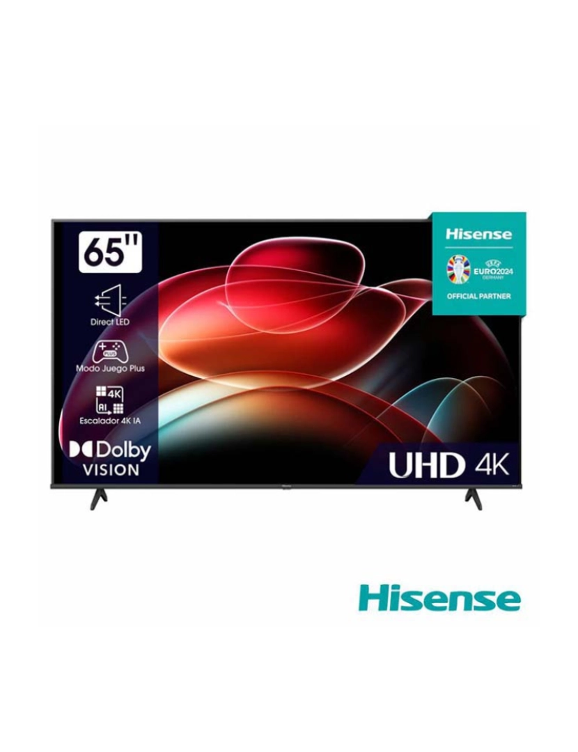 Hisense - Smart TV Led 65´´UHD 4K 3 HDMI DVB-T2/T/C/S2/S HDR10 