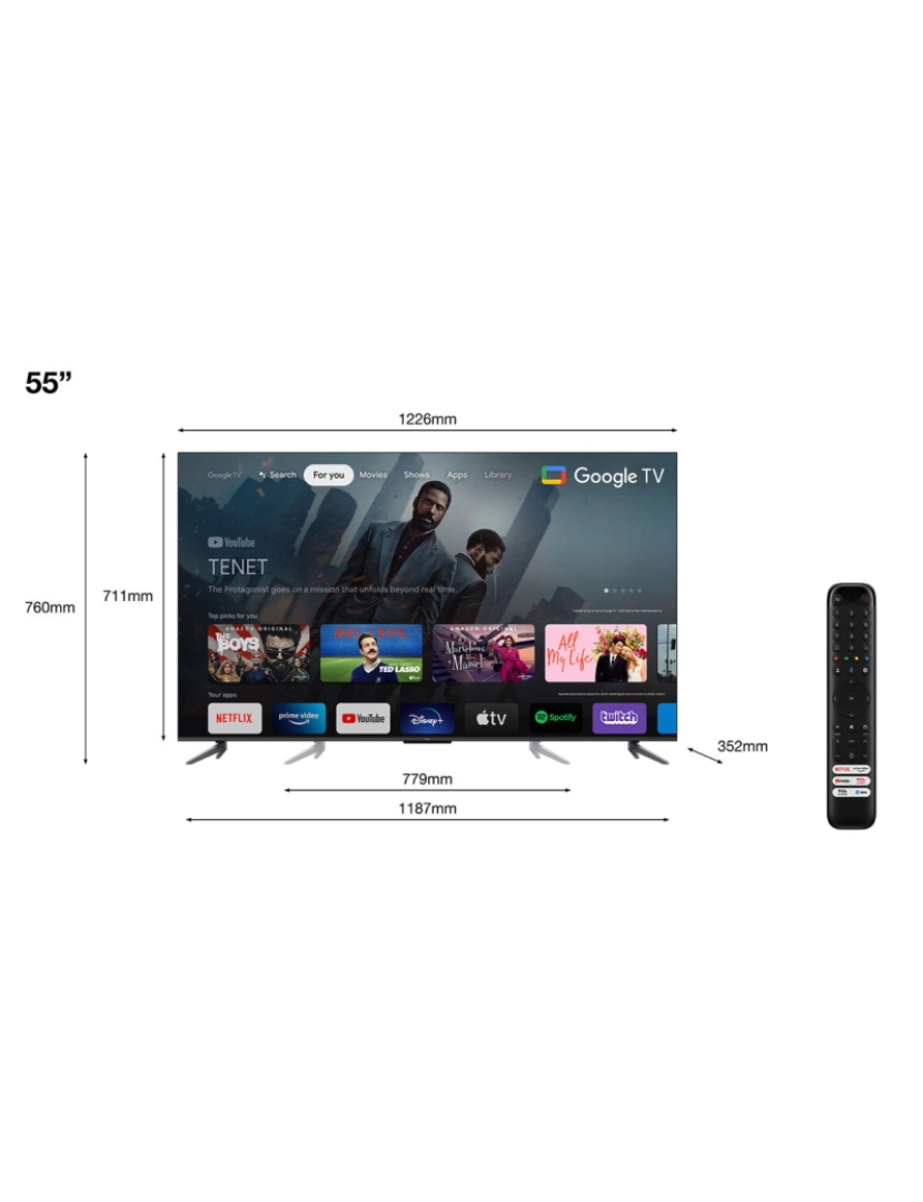 imagem de Smart TV TCL 55C649 55" 4K Ultra HD QLED Direct-LED AMD FreeSync2