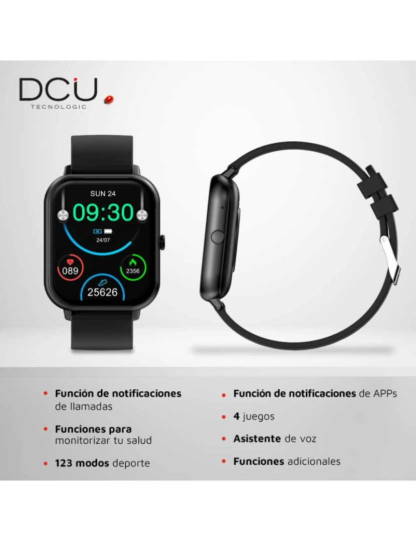 imagem de Smartwatch DCU CURVED GLASS PRO 1,83" Preto3