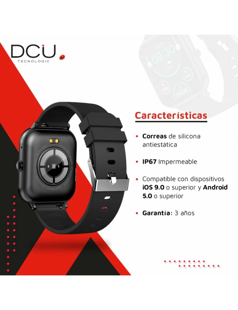 imagem de Smartwatch DCU CURVED GLASS PRO 1,83" Preto5
