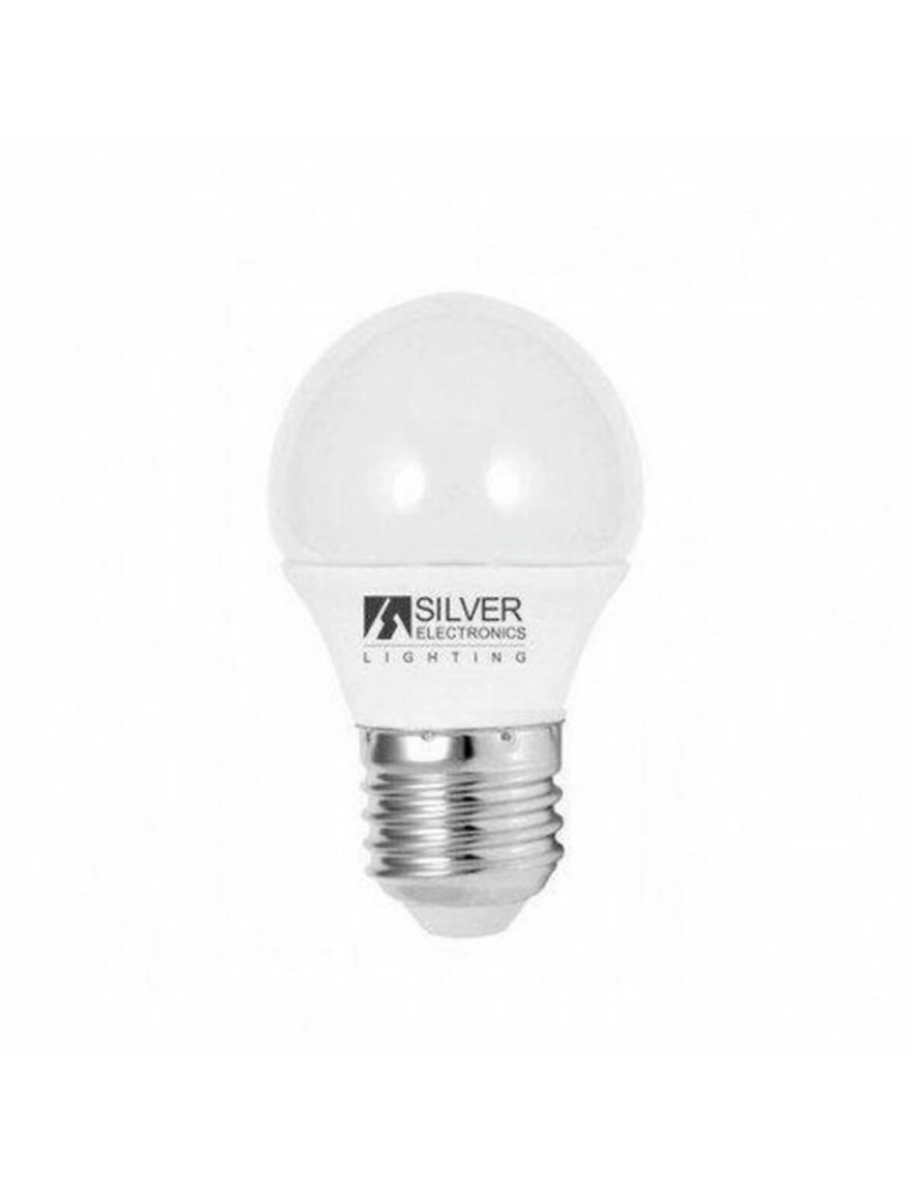 Silver Electronics - Lâmpada LED esférica Silver Electronics ECO E27 5W Luz branca