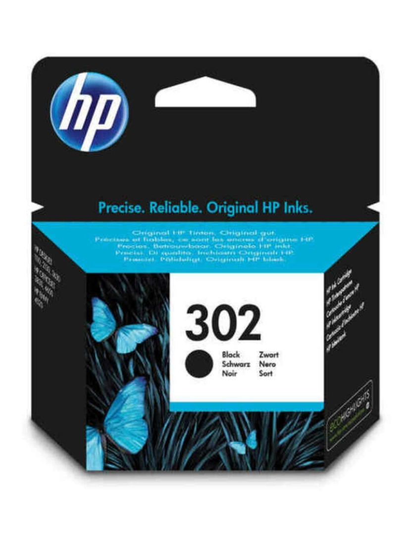 HP - Tinteiro de Tinta Original HP 302 Preto