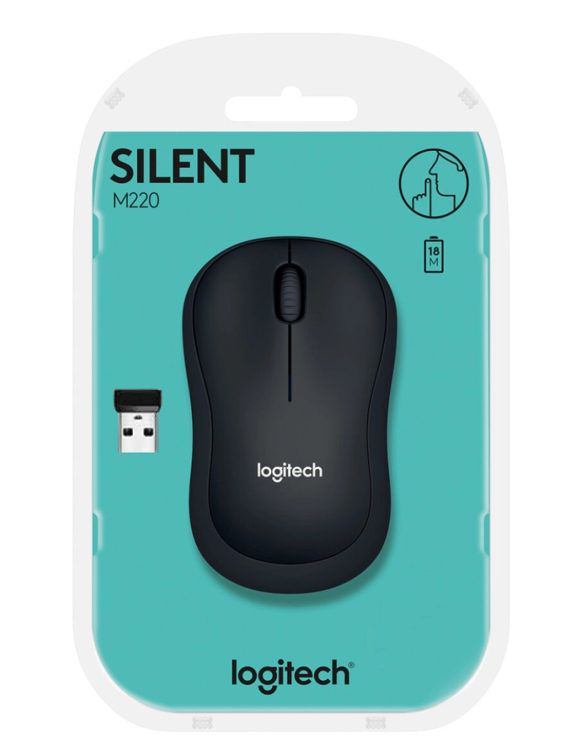 imagem de Rato sem Fios Logitech M220 Silent Preto2