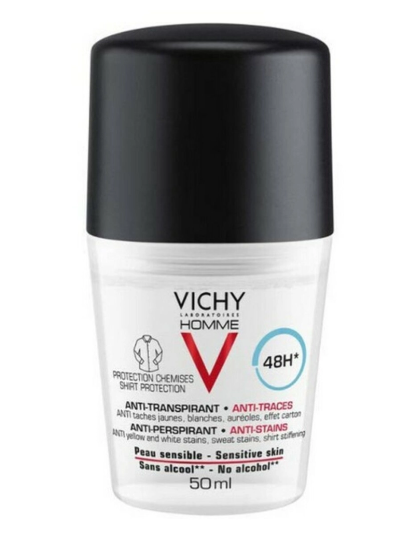 Vichy - Desodorizante Roll-On Vichy Homme Antitranspirante 48 horas 50 ml