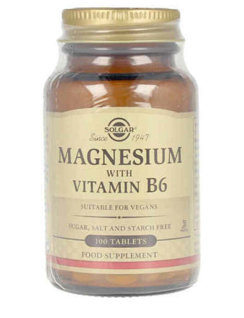 Solgar - Magnésio + Vitamina B6 Solgar (100 uds)