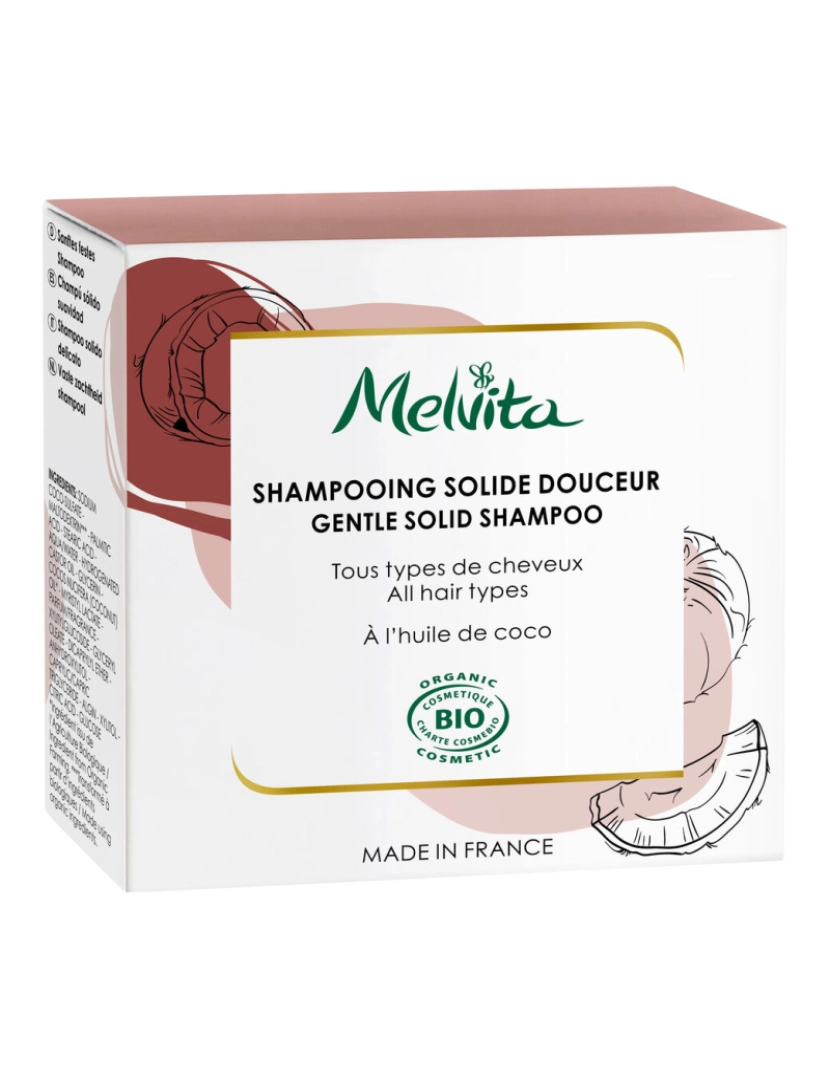 Melvita - Barra de Champô Melvita Shampooing Solide 55 g