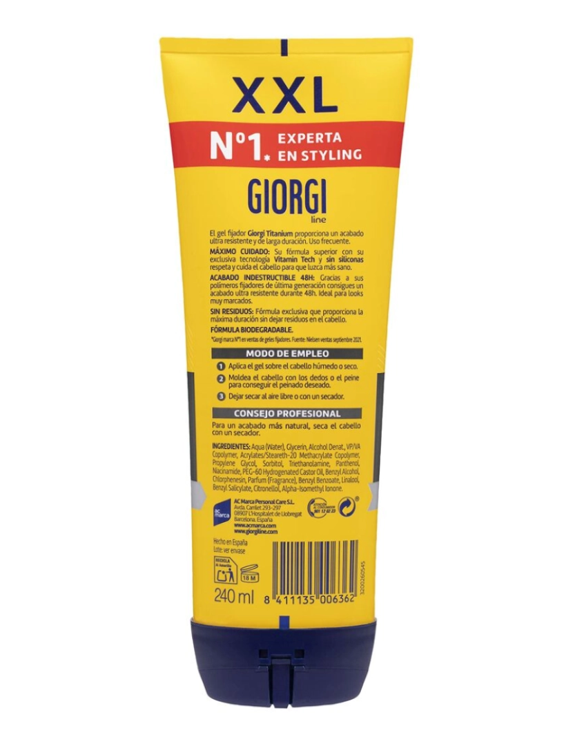 imagem de Gel Fixador Giorgi Nº9 Absolute Titanium 240 ml2