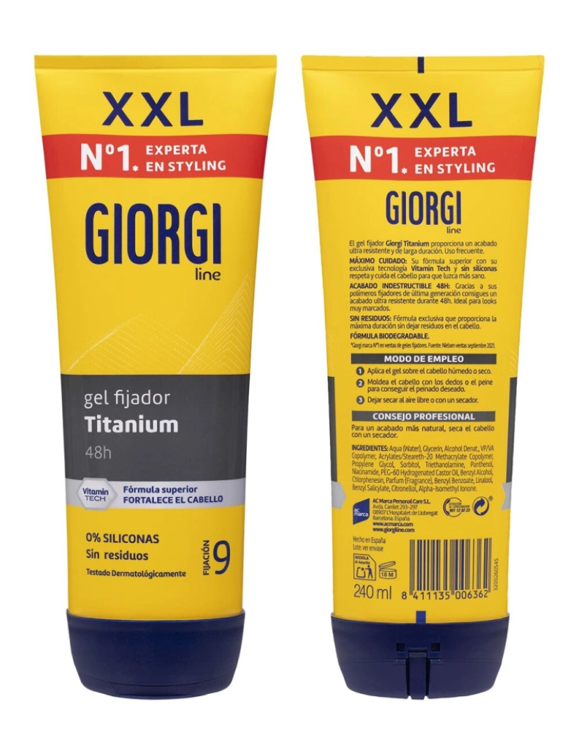 imagem de Gel Fixador Giorgi Nº9 Absolute Titanium 240 ml4